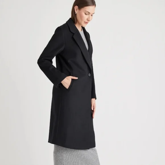 Quince Italian Wool Classic Single-Breasted Coat - Picture 4 of 16